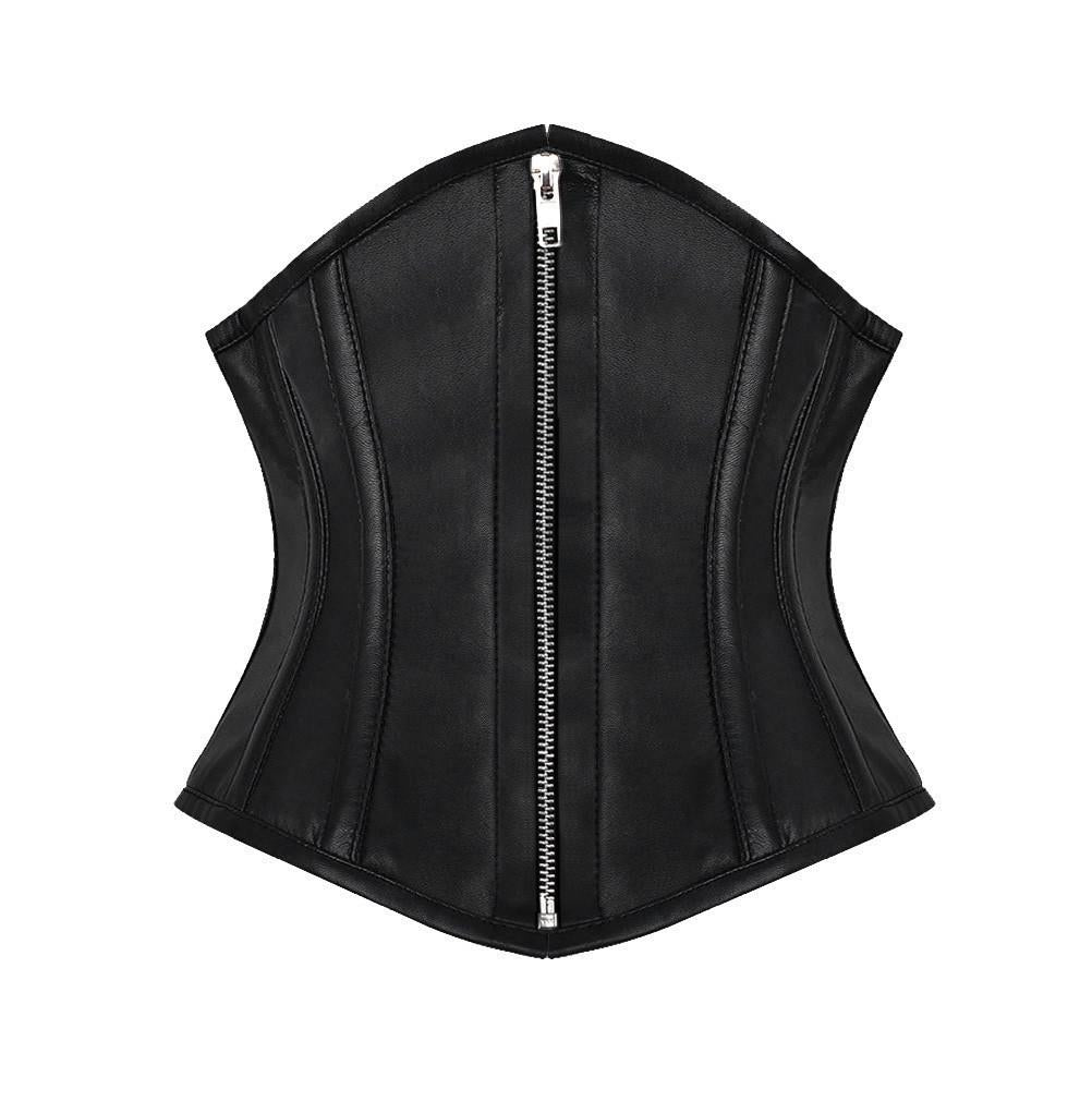 Giulianna Sexy Underbust Corset- Black Sheep Napa Leather Corset, Genuine  Leather Corset – Korsetts Konigin DE